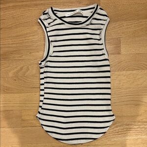 Altar'd State Black and White Striped Kids Tank Top